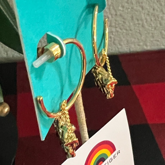 Kurt Geiger Signature Purse Hoop Drop Earrings #KSER - Picture 6 of 9